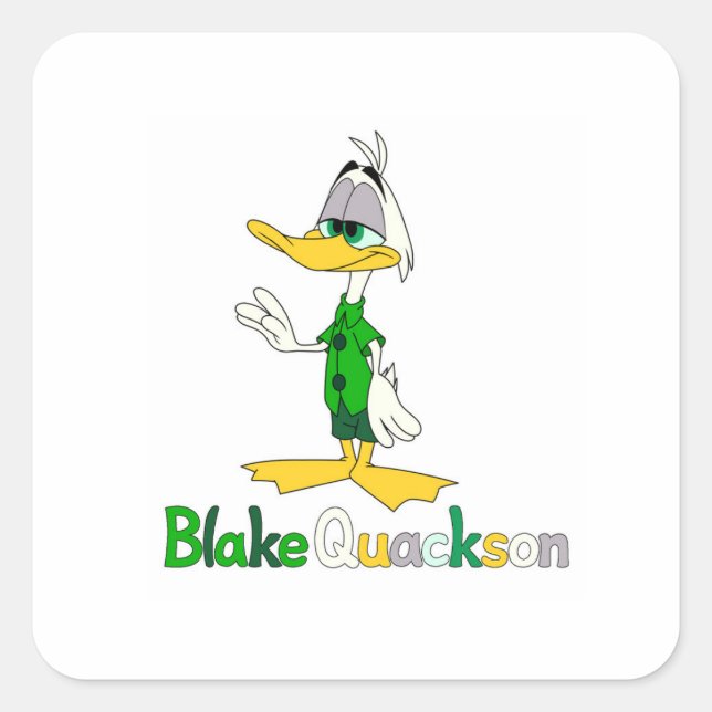 Autocollant carré Blake Quackson (Devant)