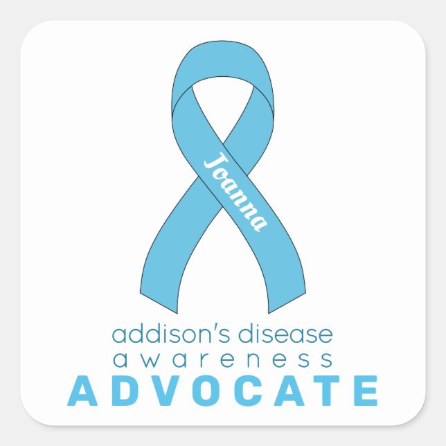 Autocollant Carré blanc Addison's Disease Advocate (Devant)
