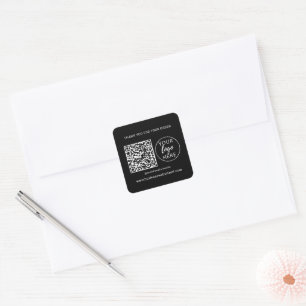Autocollant carré d'affaires Code QR personnalisé