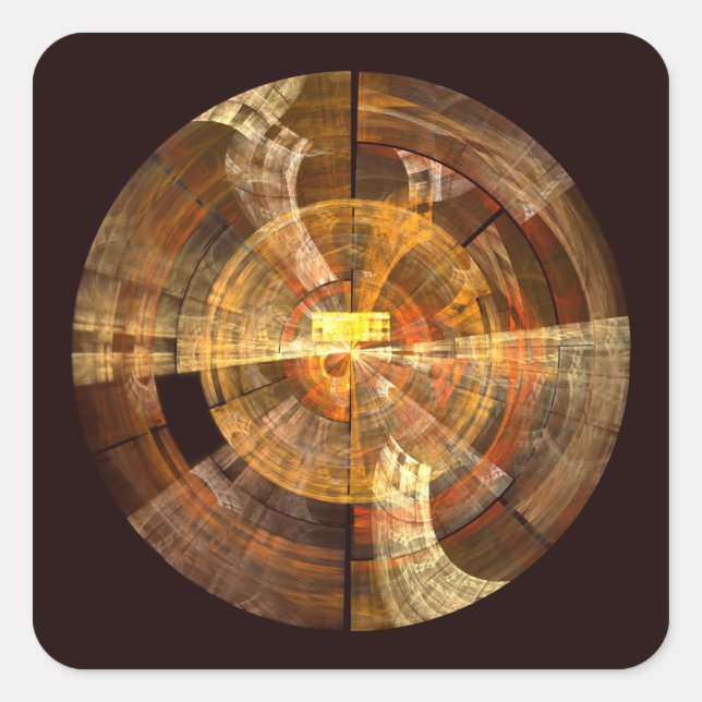 Autocollant Carré d'art Abstrait Intégrité (Devant)