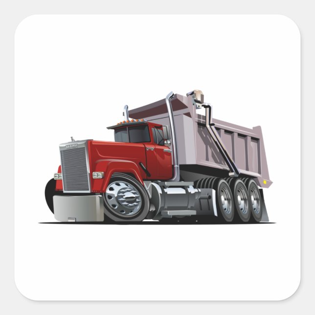 Autocollant carré de camion de dessin (Devant)