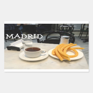 autocollant carré de churros d'escroquerie de