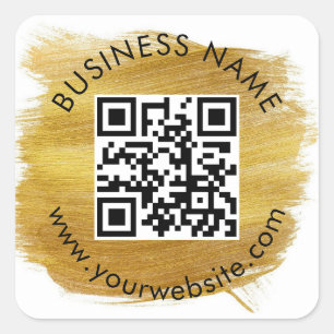 Autocollant Carré de code QR personnalisé