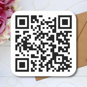 Autocollant Carré de code QR personnalisé