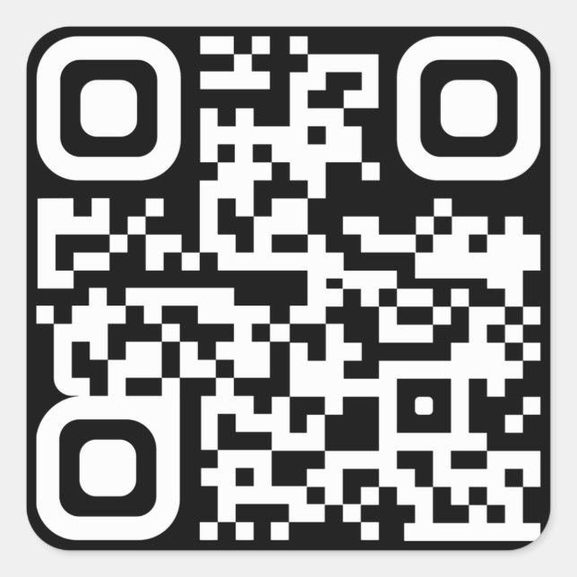 Autocollant carré de code QR personnalisé (Devant)