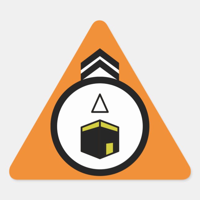 Autocollant carré de direction de Qibla (Devant)