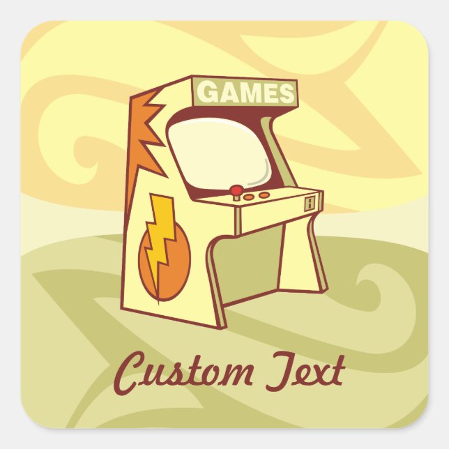 Autocollant carré de la machine Arcade (Devant)