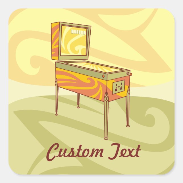 Autocollant carré de machine à pinball (Devant)