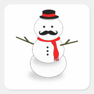 autocollant carré de moustache