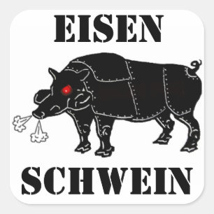 Autocollant carré d'EISEN-SCHWEIN
