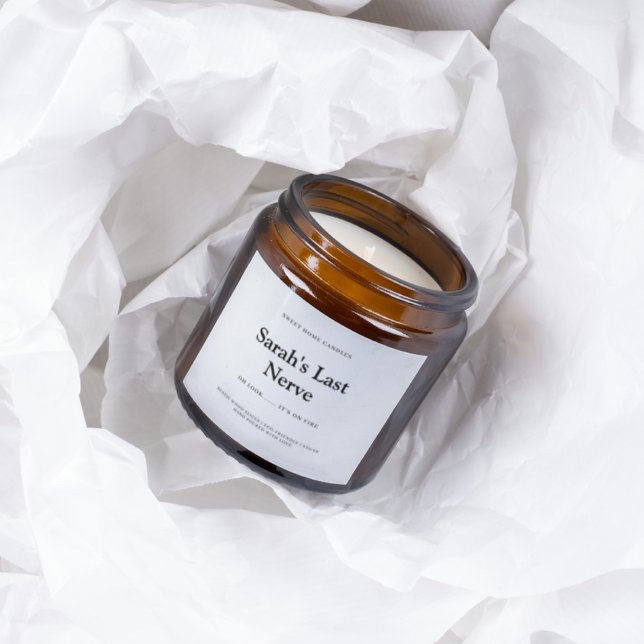 Autocollant carré d'étiquette de bougie de dernier (Créateur téléchargé)