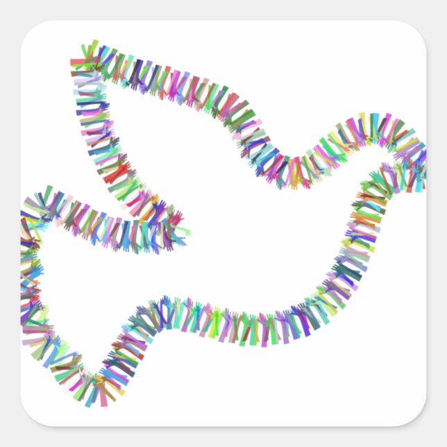 Autocollant Carré d'oiseaux (Devant)