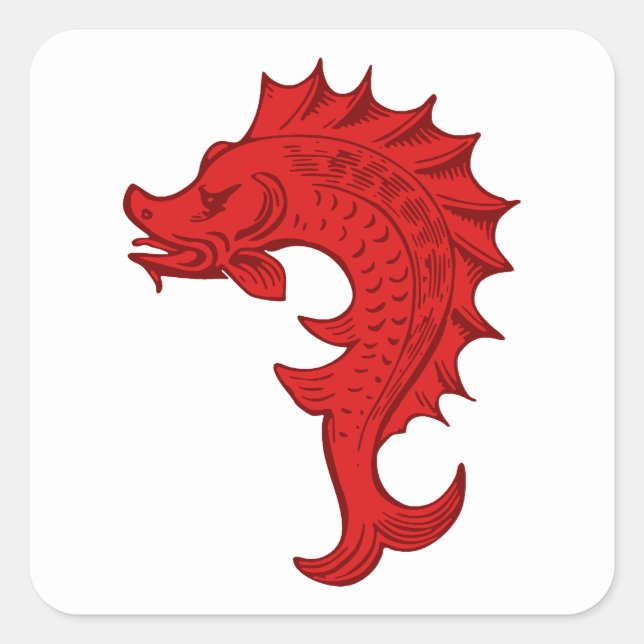 Autocollant carré du badge de la population de la  (Devant)