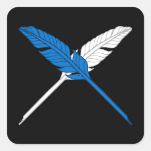 Autocollant carré du badge de la population de Sai