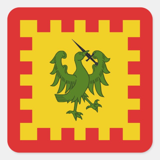 Autocollant carré du badge de la population de Sai (Devant)
