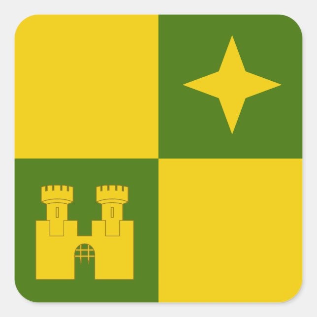 Autocollant carré du badge de la population de SCA (Devant)