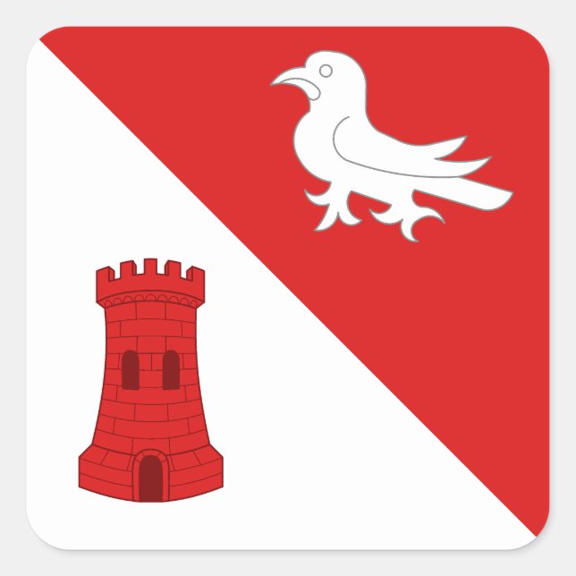 Autocollant carré du badge de la population de SCA (Devant)