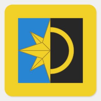 Autocollant carré du badge de la population de SCA