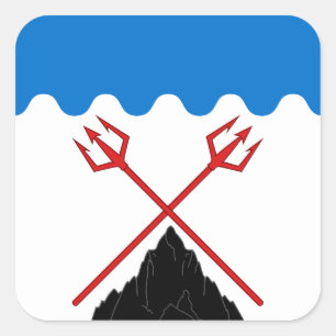 Autocollant carré du badge de la population de Teu