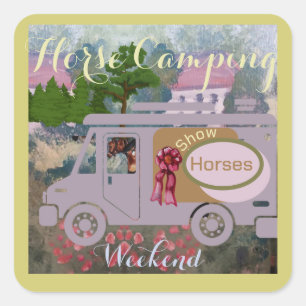 Autocollant carré du camping-car