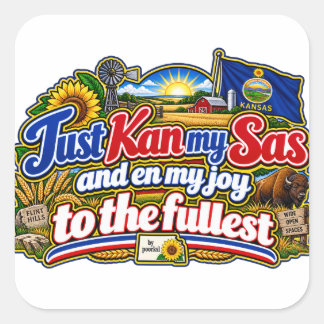 autocollant carré du Kansas