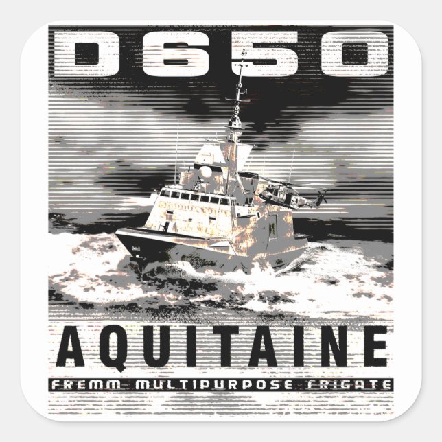 Autocollant Carré Frigate Aquitaine (Devant)