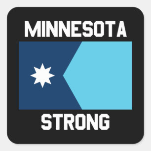 Autocollant carré Minnesota Strong