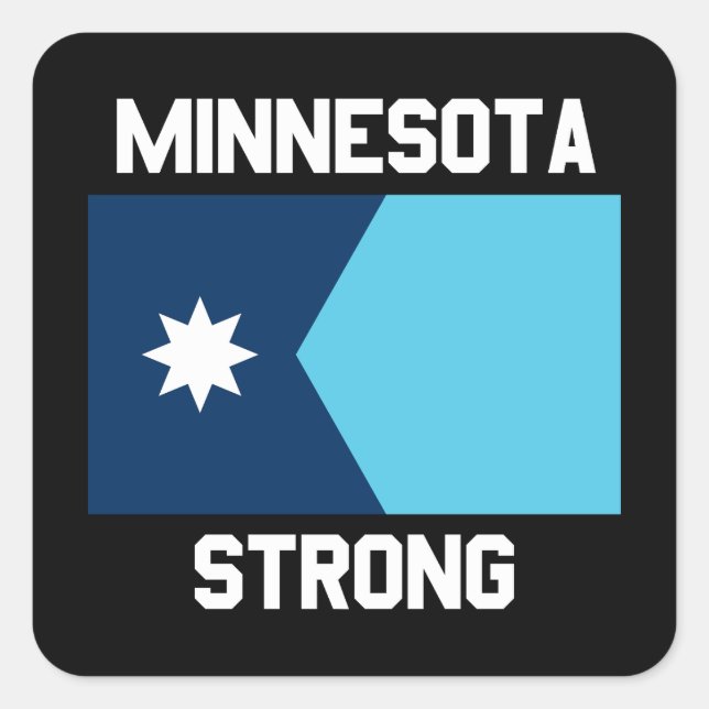 Autocollant carré Minnesota Strong (Devant)