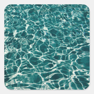 Autocollant Carré Motif turquoise Green Pool