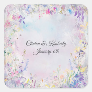 Autocollant carré personnalisable Amara