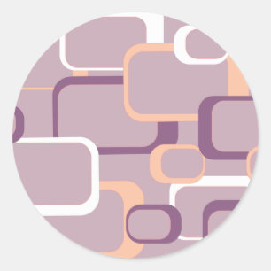 Autocollant Carré rétro rose et violet