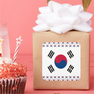 Autocollant Carré sud-coréen vintage