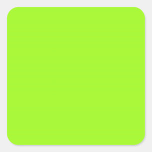 Autocollant carré vert chartreuse brillant