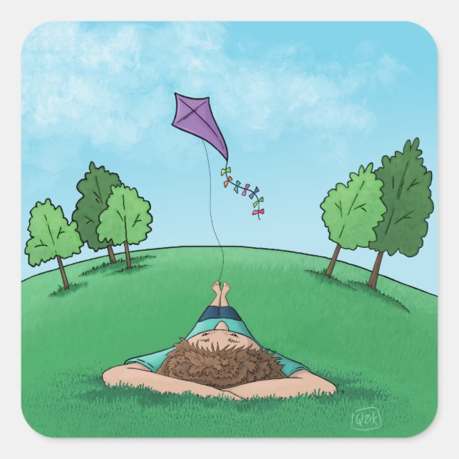 Autocollant Carré volant Kite (Devant)
