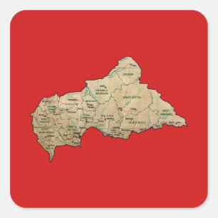 Autocollant carte de Centrafrique