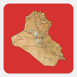 Autocollant carte d'Irak