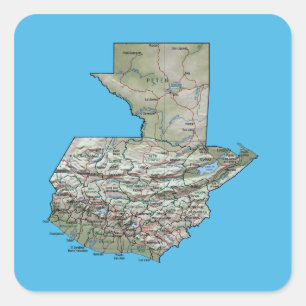 Autocollant Carte Guatemala