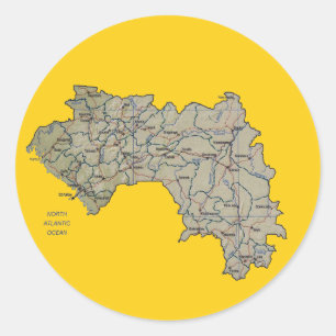 Autocollant Carte Guinée-Conakry