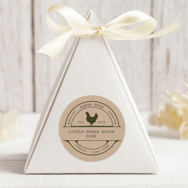 Autocollant carton d'oeuf de ferme vintage (Créateur téléchargé)