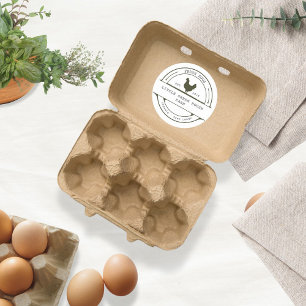 Autocollant carton vintage Family Farm Round Egg