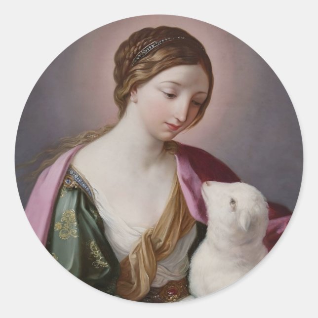 Autocollant catholique Sainte-Agnès (Devant)