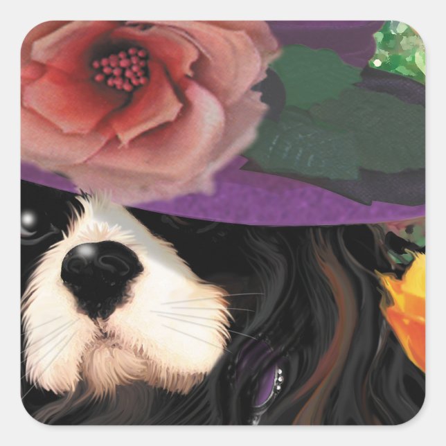 Autocollant Cavalier King Charles Victorien  (Devant)