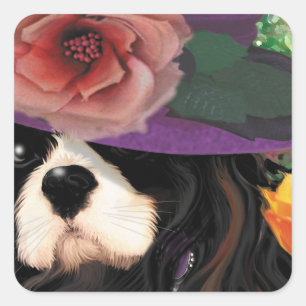 Autocollant Cavalier King Charles Victorien
