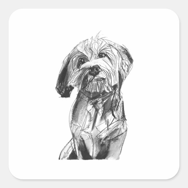 Autocollant Cavapoo, Illustration pour amateur de  (Devant)