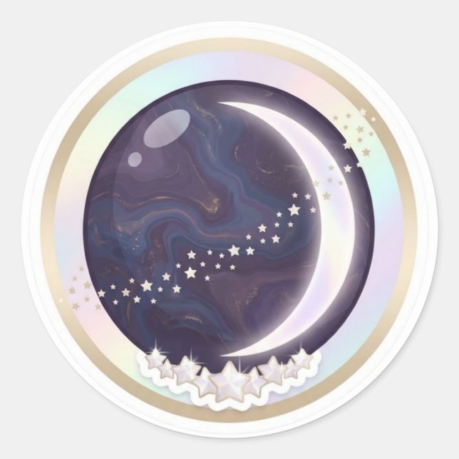 Autocollant céleste Croissant de Lune (Devant)