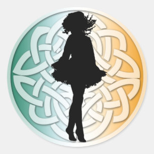 Autocollant celtique de drapeau de danseur