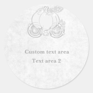 Autocollant Cendrillon Princesse Carrosse Blanc Ar