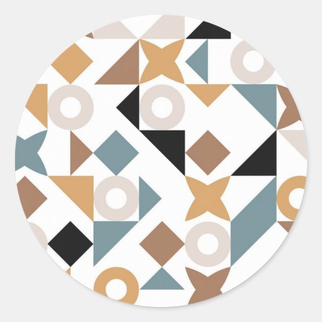 Autocollant cercle bébé géométrique Bauhaus (Devant)