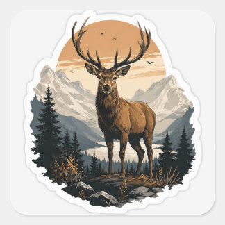 Autocollant Cerf Majestueux | Art Vectoriel de la