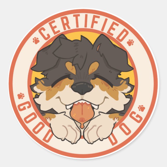 Autocollant certifié Good Dog (Devant)